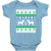 reindeer christmas ugly sweater Baby Bodysuit