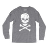 skull and crossbones pirate neon Long Sleeve Shirts