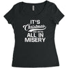 it's christmas and we're all in misery Women's Triblend Scoop T-shirt