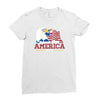 science bless america Ladies Fitted T-Shirt