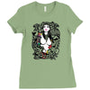 girl snake skull Ladies Fitted T-Shirt