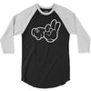 rude hands, ideal gift or birthday present. 3/4 Sleeve Shirt
