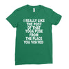 yoga pose post Ladies Fitted T-Shirt