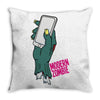 modern zombie Throw Pillow