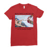 Michelangelo Creation of Adam Ladies Fitted T-Shirt