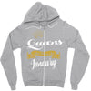 queens are born in january Zipper Hoodie