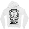 Never Underestimate Dog Rescuer Who Was Born July Zipper Hoodie