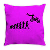 evolution of a biker dirt bike mx motocross t shirt men Throw Pillow