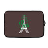 paris script eiffel tower french france Laptop sleeve