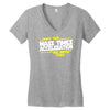 may the mass times force acceleration be with you funny Women's V-Neck T-Shirt