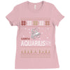 santa aquarius christmas ugly t shirts Ladies Fitted T-Shirt