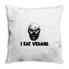 i eat vegans Throw Pillow
