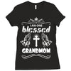 I Am One Blessed Grandmom Ladies Fitted T-Shirt
