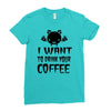 coffee drinkers Ladies Fitted T-Shirt