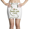 life is better with cats Mini Skirts