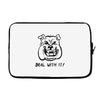 deal with it angry pitbul Laptop sleeve