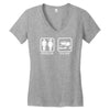 drifting   problem solved mens funny Women's V-Neck T-Shirt
