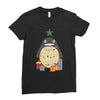 totoro christmas tree Ladies Fitted T-Shirt