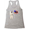 Astronaut Celebrating Independence  Day at 1776 Racerback Tank