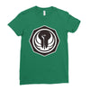 white and black Ladies Fitted T-Shirt