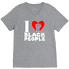 i love black people V-Neck Tee