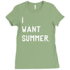 i want summer Ladies Fitted T-Shirt