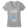 Our First Father's Day! Baby Boy Women's V-Neck T-Shirt