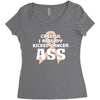 Careful I Already Kicked Cancer Ass Women's Triblend Scoop T-shirt