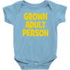 grown adult person Baby Bodysuit