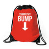 sympathy bump novelty beer belly Drawstring Bags