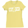 believe big foot sasquatch bigfoot Ladies Fitted T-Shirt