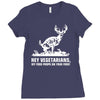 buck wear food poops Ladies Fitted T-Shirt