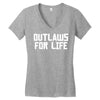 outlaws for life Women's V-Neck T-Shirt
