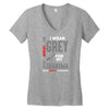 I Wear Grey For My Grandma (Brain Cancer Awareness) Women's V-Neck T-Shirt