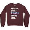 This is What Trans Looks Like Crewneck Sweatshirt