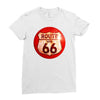 route 66 sign distressed, ideal birthday gift or present Ladies Fitted T-Shirt