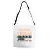 Uterine Cancer Awareness I Wear Peach For Some Special To Me Adjustable Strap Totes