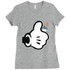 main de mickey Ladies Fitted T-Shirt