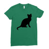 cat black had Ladies Fitted T-Shirt