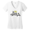 queen shenanigans Women's V-Neck T-Shirt