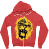 lion yellow Zipper Hoodie