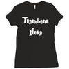 trombone hero funny music Ladies Fitted T-Shirt