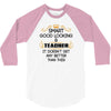 smart good looking teacher profession 3/4 Sleeve Shirt