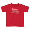 delete your account Toddler T-shirt