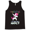 Unicorns are Born in March Dabbing Tank Top