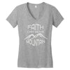 faith can move mountain Women's V-Neck T-Shirt