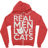 real men love cats Zipper Hoodie