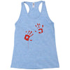 bloody hand print funny zombie kill undead blood horror killer Racerback Tank