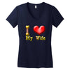 i heart my wife Women's V-Neck T-Shirt