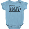 powered by adhd Baby Onesie